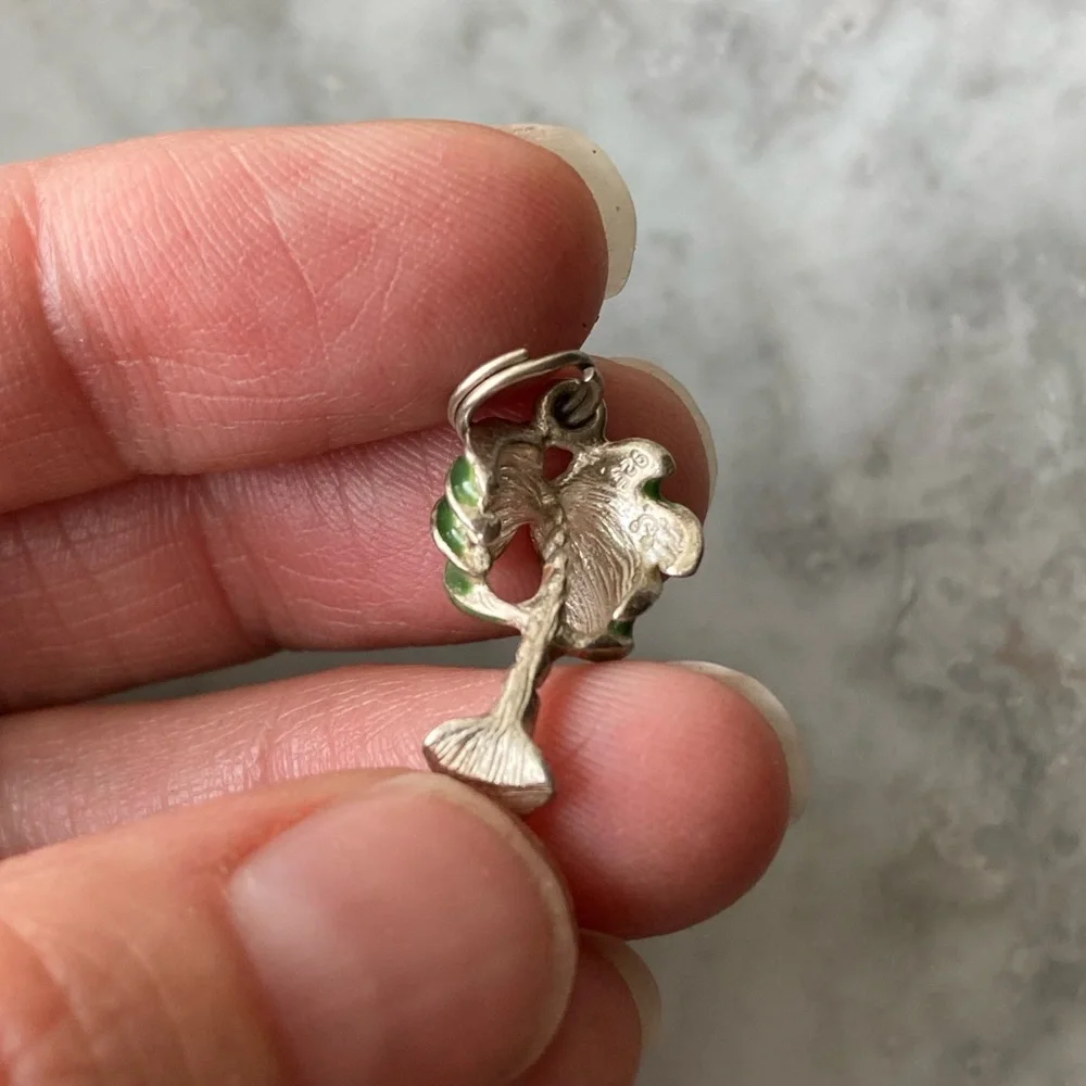 Sterling & Enamel Palm Tree Charm 🌴